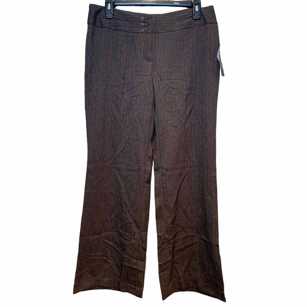 NEW APT. 9 women's ava fit long career work pants - petite in brown